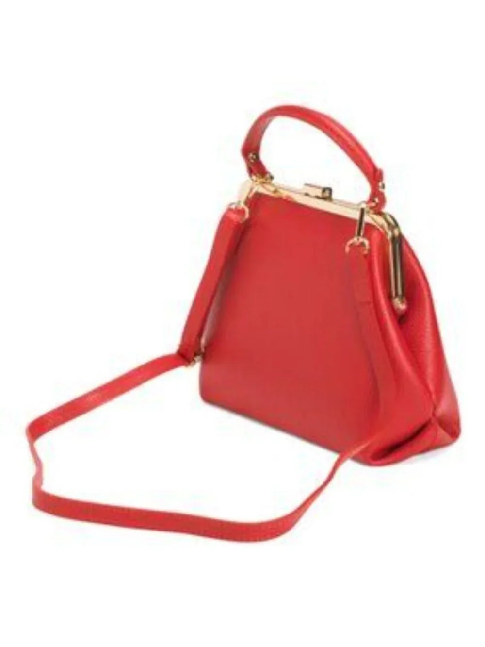 PERSAMAN NEW YORK Made In Italy Leather Clasp Satchel